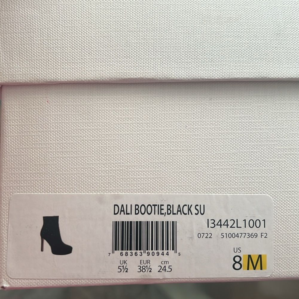 Veronica Beard Dali Suede Platform Ankle Boots, Black, New, Size 8 - Picture 14 of 16